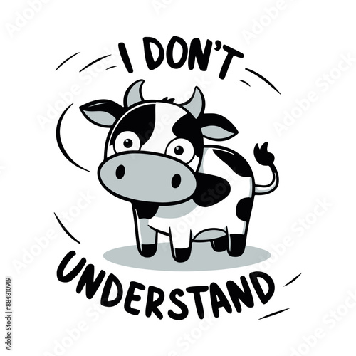 Cartoon cow, moo. Vector Illustration for printing, backgrounds, covers and packaging.