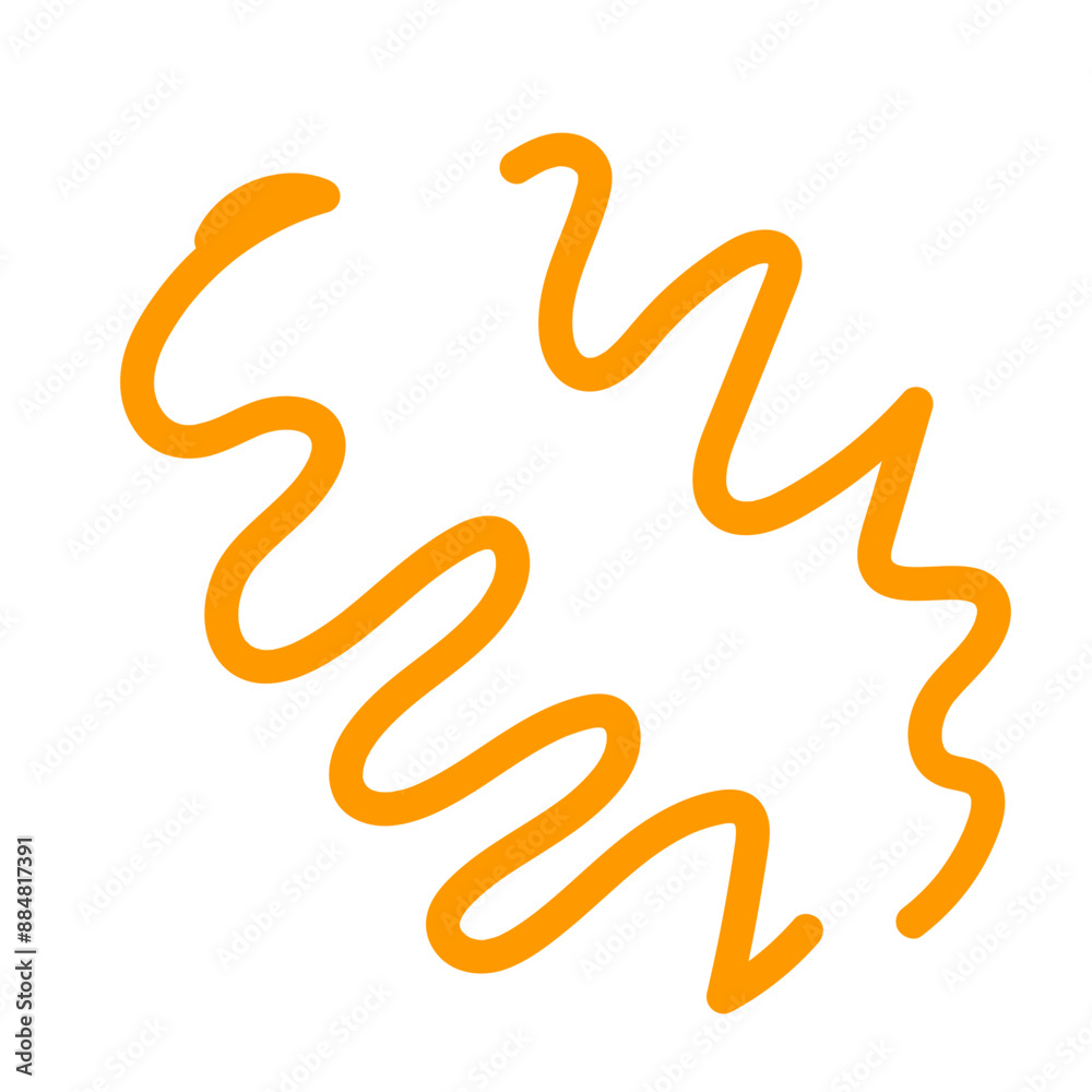 Fototapeta premium Brown neutral squiggly lines vectors