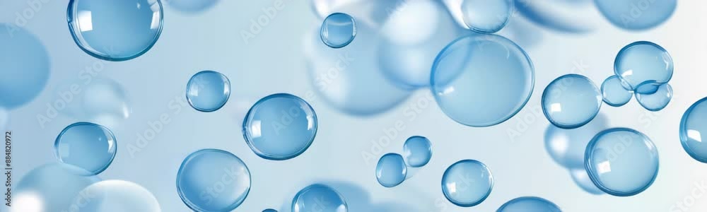 Many water bubbles in blue water close up, abstract water wave with bubbles in slow motion. Web banner backdrop Many water bubbles in blue water close up, abstract water wave with bubbles in slow motion. Web banner backdrop