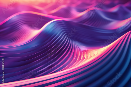 Curvy and abstract background in neon colors