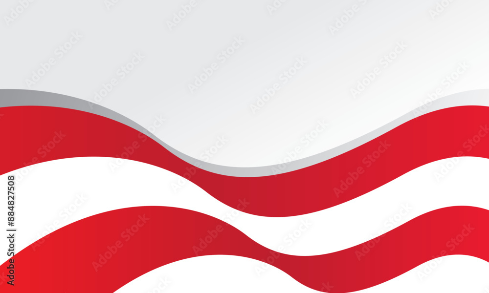 Naklejka premium Wave flag Indonesia, Indonesia Independence day background