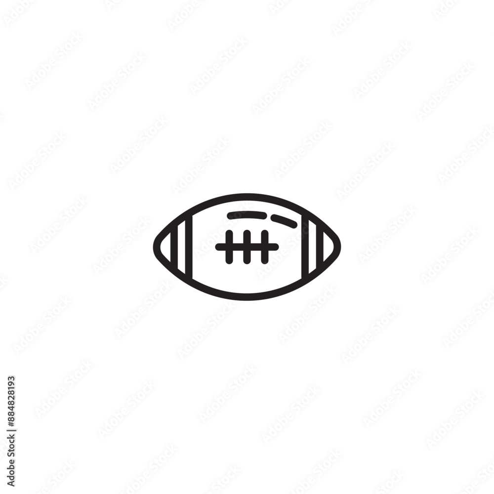 American football icon. Editable vector stroke.