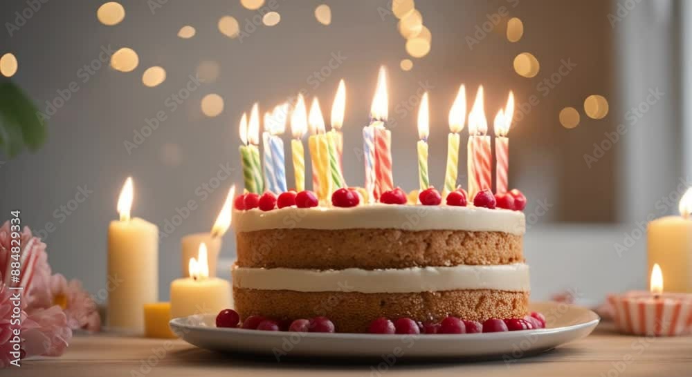 birthday cake with candles birthday cake with candles
