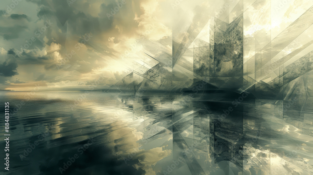 Obraz premium structured pattern disrupted by chaotic elements, signifying the breakdown of order and predictability, illustrating the clash between control and chaos