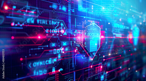 Visual representation of a technology security concept showcasing modern safety features and digital protection measures 