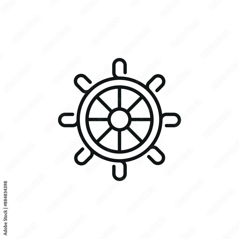 Ship Wheel icon. Simple ship wheel icon for social media, app, and web design. Vector illustration. Ship Wheel icon. Simple ship wheel icon for social media, app, and web design. Vector illustration.