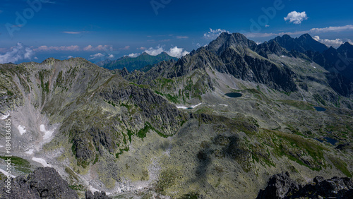 Fototapeta Naklejka Na Ścianę i Meble -  Panorama of the Tatra Mountains from the Mount Vychodna Vysoka (Mala Wysoka).