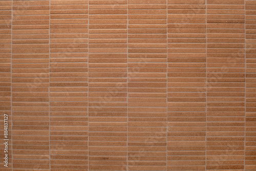 Burnt orange long narrow tile wall background for a backdrop