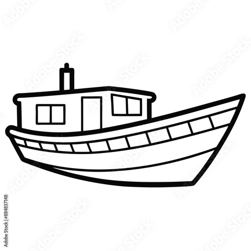 boat Adobe Illustrator Artwork outline vector