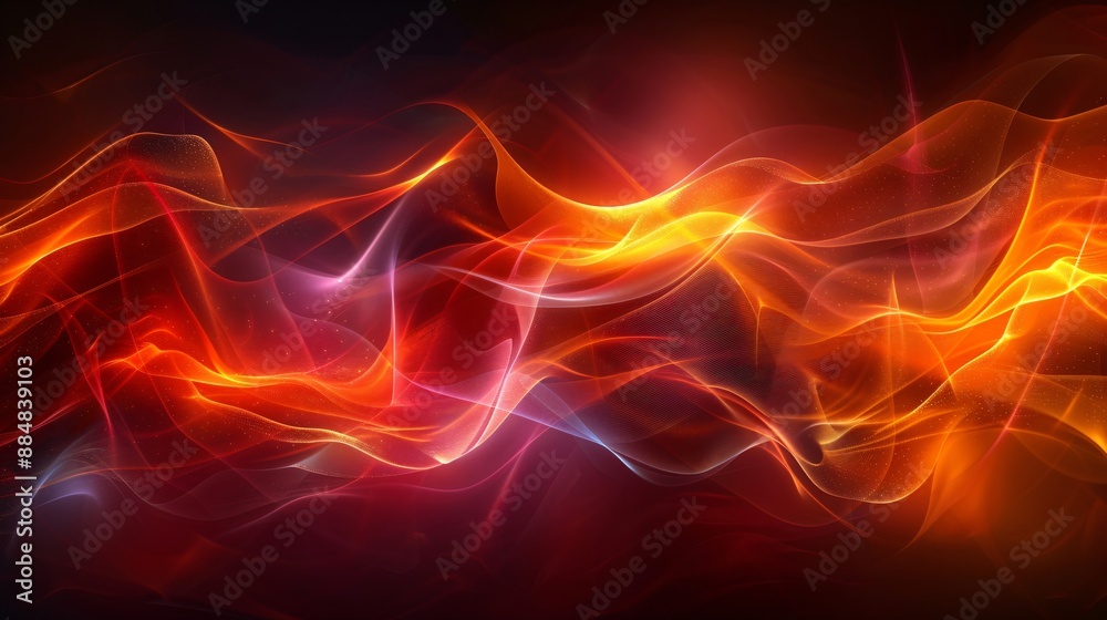 Obraz premium Abstract Fire and Light Waves