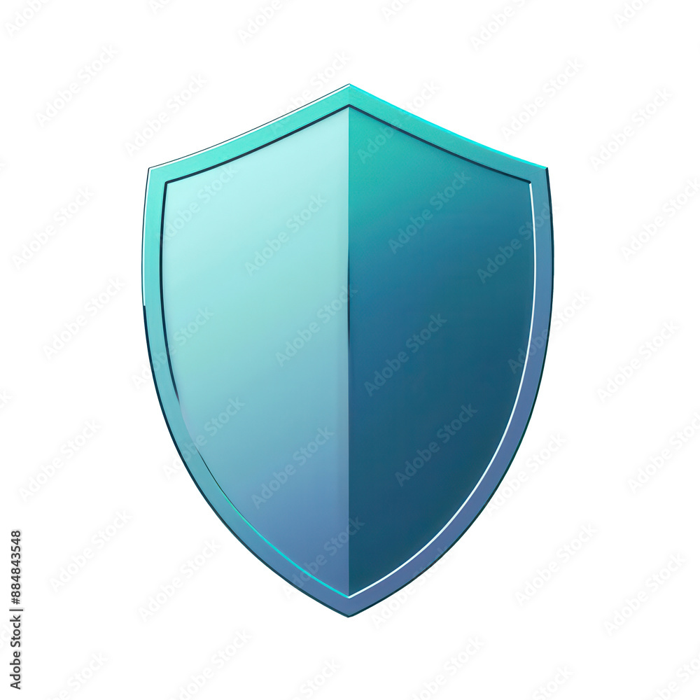 A shield icon on transparent background for clean di-cut. A shield icon on transparent background for clean di-cut.