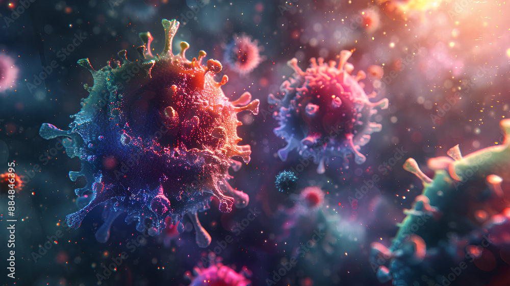 funny virus background Stock Illustration funny virus background Stock Illustration