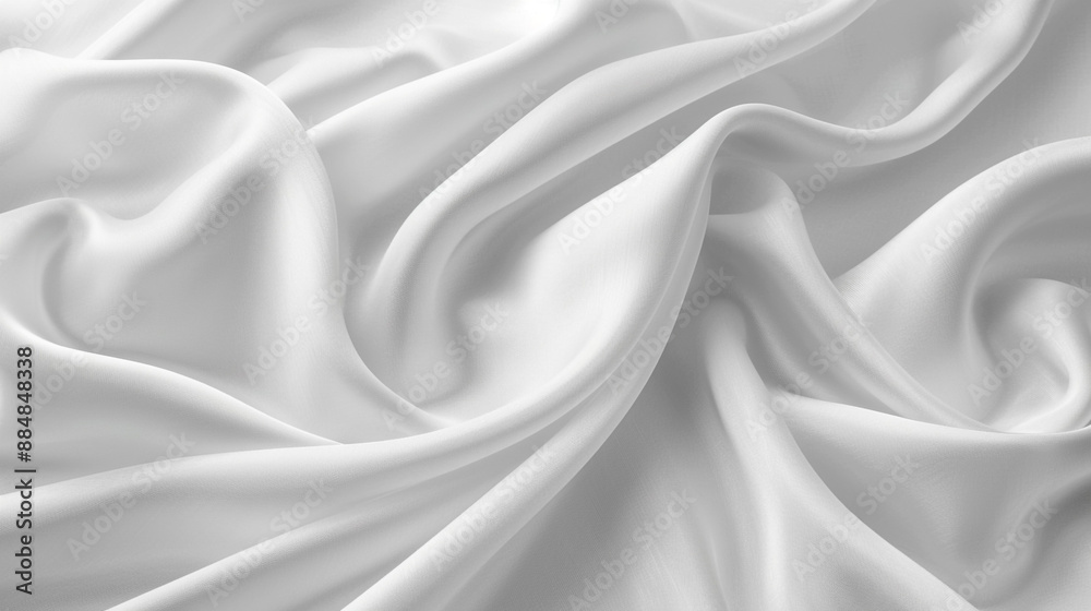 A detailed shot of a poplin fabric in a crisp white, with its smooth and durable finish. A detailed shot of a poplin fabric in a crisp white, with its smooth and durable finish.
