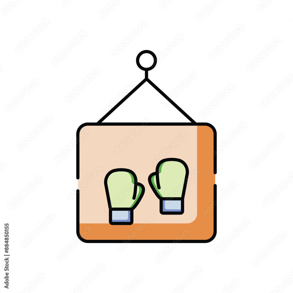 Boxing Poster vector icon