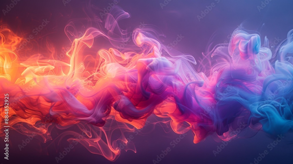 Colorful swirling smoke - generative ai Colorful swirling smoke - generative ai