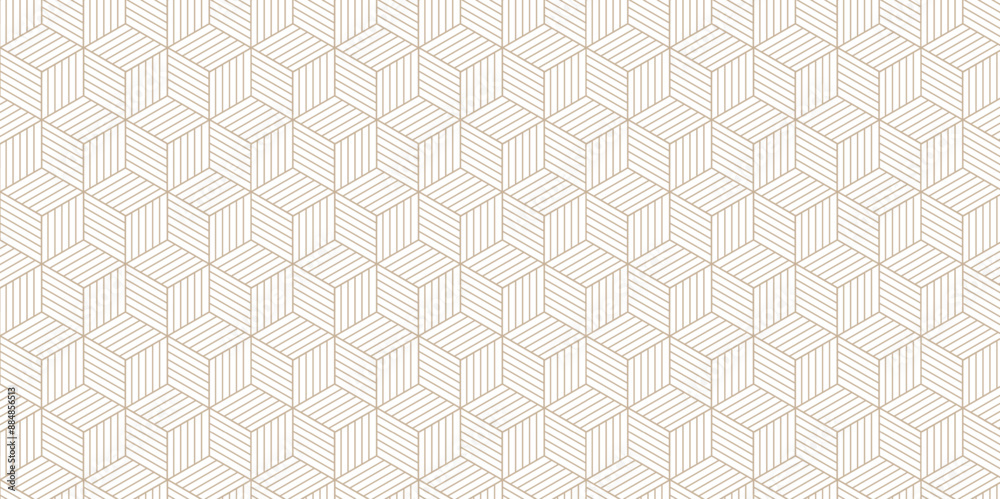 Fototapeta premium seamless pattern with lines geometric tile and hexagon vector diamond triangle with wallpaper design.