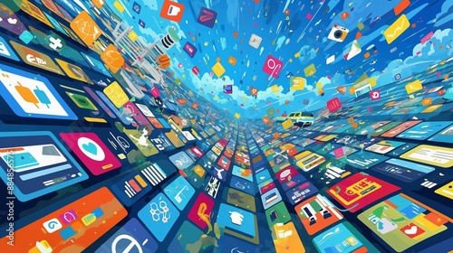 ウェブ検索イメージ、多くの情報とデータ6