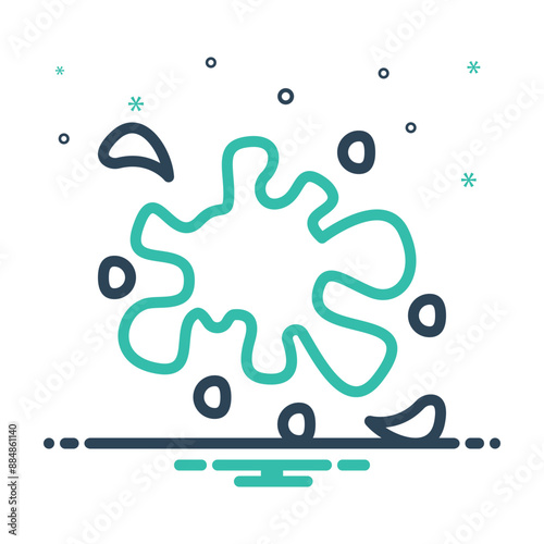 Mix icon for paint stain