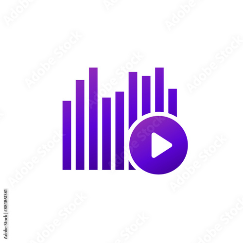 Bitrate icon with play button