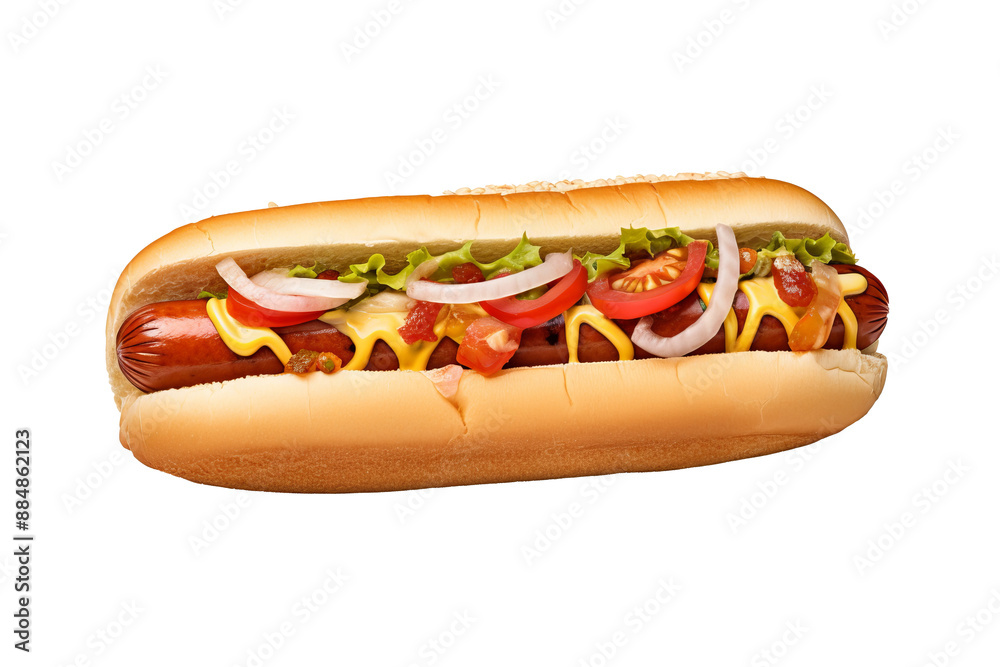Realistic hot dog PNG with transparent background for food and culinary design projects Realistic hot dog PNG with transparent background for food and culinary design projects