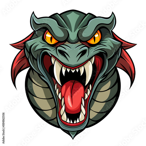 Wallpaper Mural vector illustration head of venom, snake mascot or logo, suitable for T-shirt design Torontodigital.ca