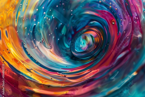 An abstract swirl of vibrant colors, reminiscent of a modern painting.
