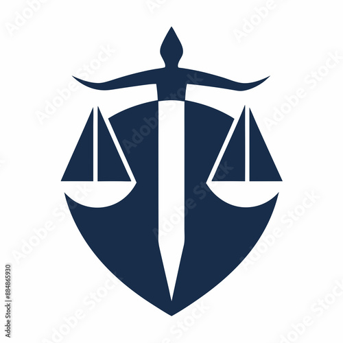        Minimalist law firm logo icon vector illustration.
