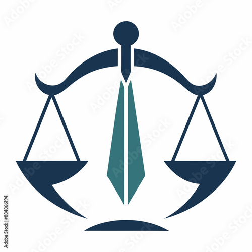        Minimalist law firm logo icon vector illustration.
