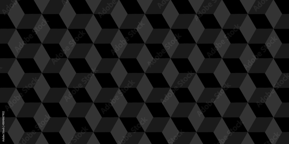 Vector of cube geometric pattern grid backdrop triangle background. Abstract cube geometric tile and mosaic wall or grid backdrop hexagon technology. black or gray geometric block cube structure. Vector of cube geometric pattern grid backdrop triangle background. Abstract cube geometric tile and mosaic wall or grid backdrop hexagon technology. black or gray geometric block cube structure.