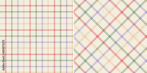 Vector checkered pattern. Tartan, textured seamless twill for flannel shirts, duvet covers, other autumn winter textile mills. Vector Format
