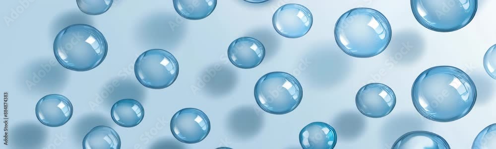 Many water bubbles in blue water close up, abstract water wave with bubbles in slow motion. Web banner backdrop Many water bubbles in blue water close up, abstract water wave with bubbles in slow motion. Web banner backdrop