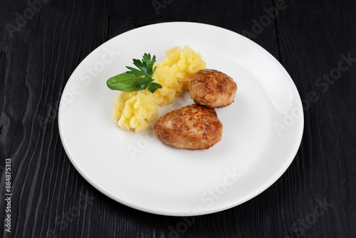 Chicken meat cutlet with ma...