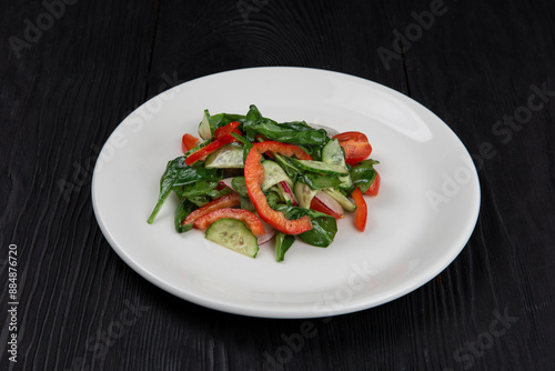 Fresh vegetable salad of cu...