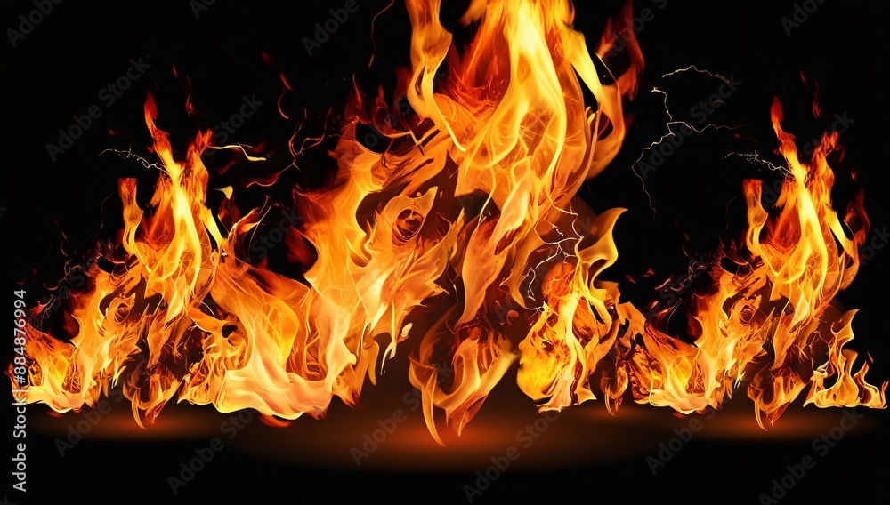 dancing abstract flame with dark background dancing abstract flame with dark background