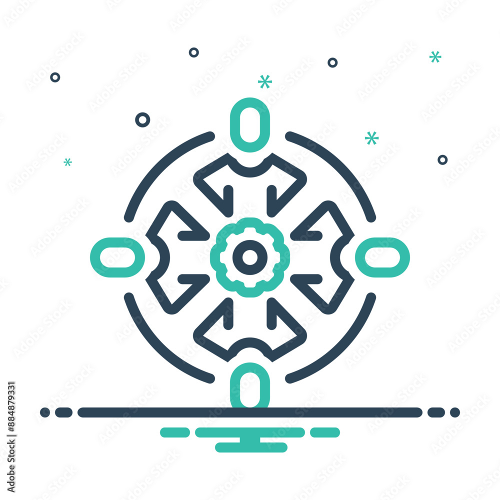 Mix icon for teamwork Mix icon for teamwork