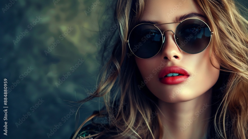 Portrait of a beautiful girl with sunglasses. Portrait of a beautiful girl with sunglasses.