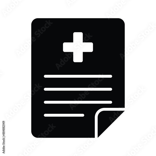 Editable design of medical prescription, healthcare vector icon