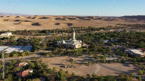 Aerial video over Neot Semadar in the Negev, Israel photo