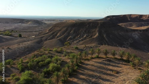 Aerial video over Neot Semadar in the Negev, Israel photo