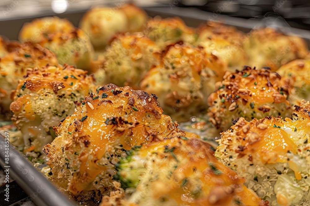 Roasted cauliflower florets with melted cheese and breadcrumbs Roasted cauliflower florets with melted cheese and breadcrumbs