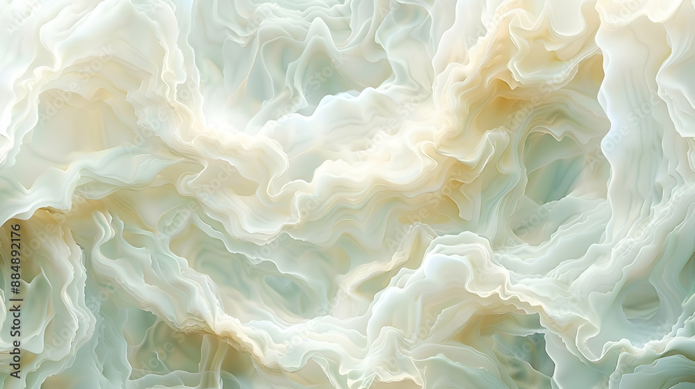 Abstract Green & White Marble Texture