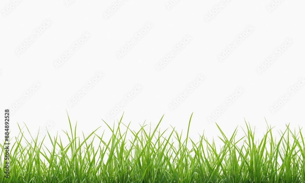 Green grass blades isolated on white background Green grass blades isolated on white background