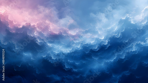 Abstract Blue and Pink Cloud