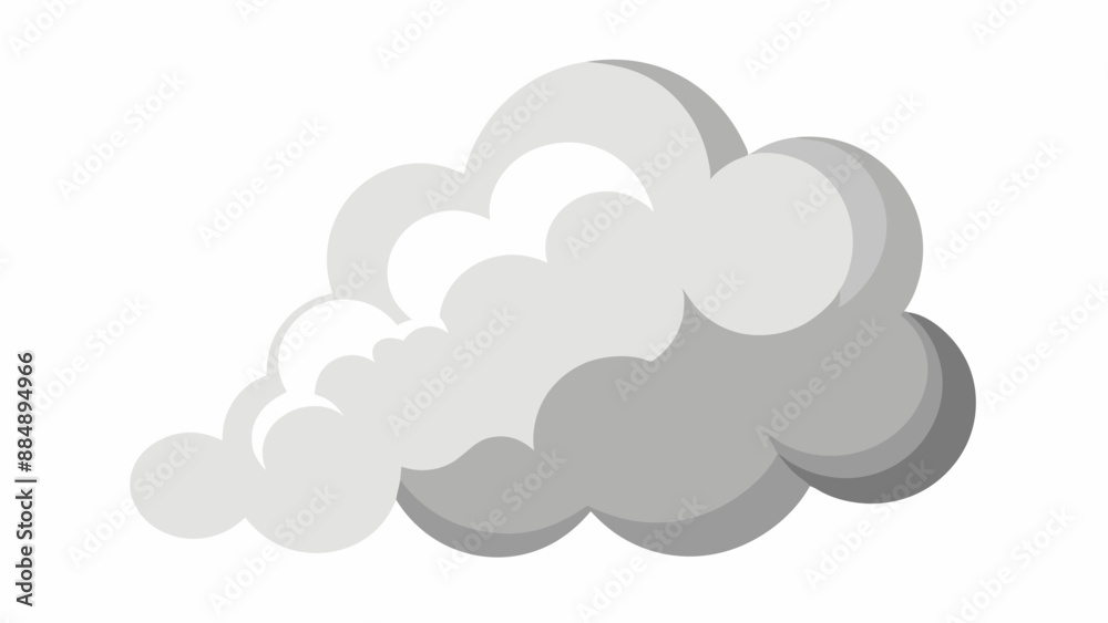 An artistic depiction of a cloud emitting smoke in a cartoon style An artistic depiction of a cloud emitting smoke in a cartoon style
