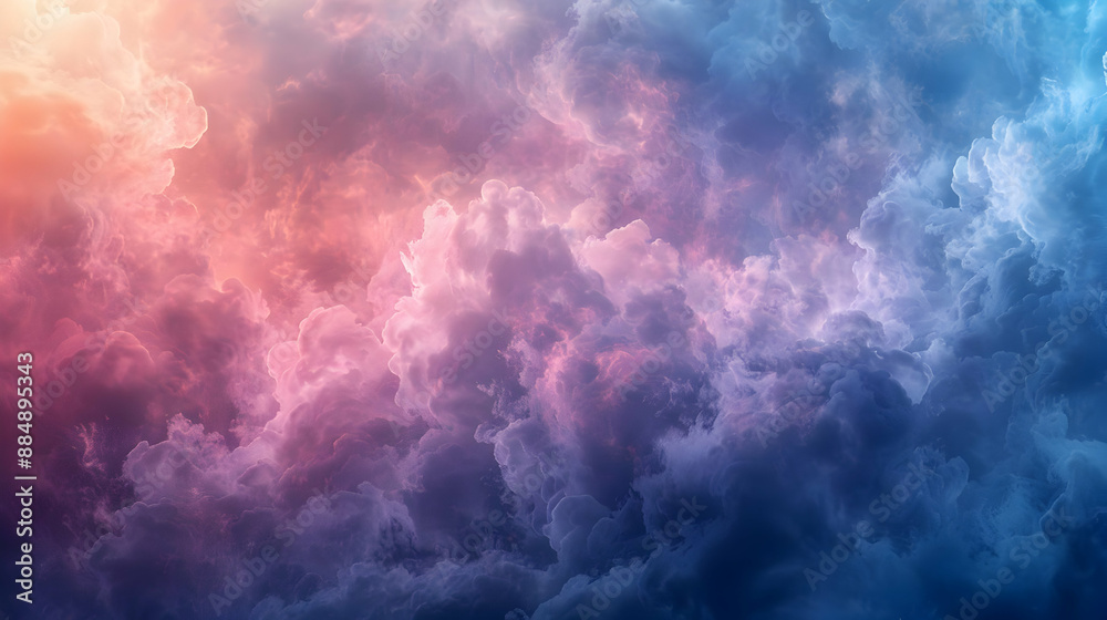 Abstract Cloud Background - Pink and Blue Sky Abstract Cloud Background - Pink and Blue Sky