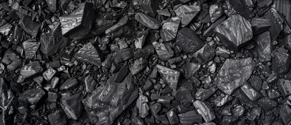 Panoramic close-up, high detail scan of fine charcoal texture, Generative AI Panoramic close-up, high detail scan of fine charcoal texture, Generative AI
