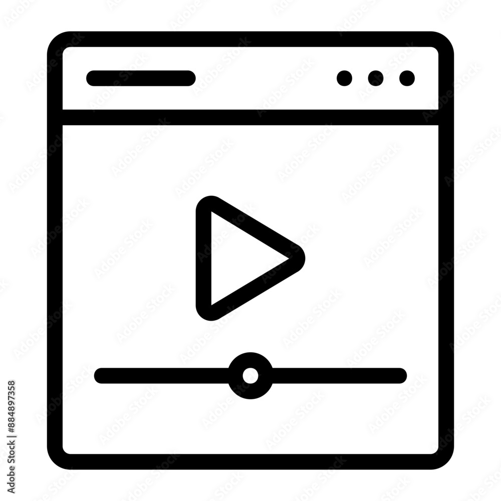 streaming line icon streaming line icon