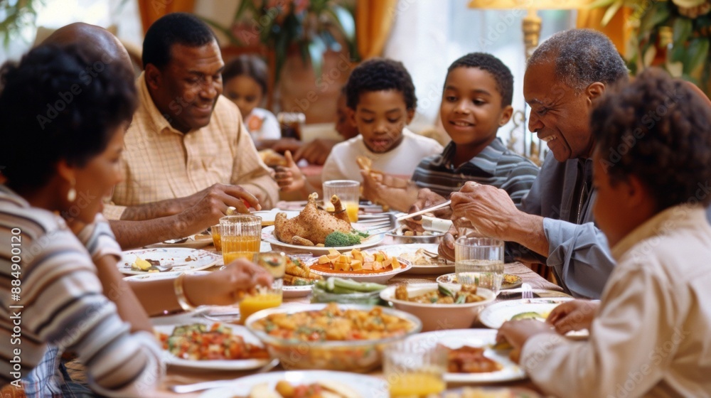 Multigenerational Family Enjoying National Junk Food Day Feast at Home Diverse Ages and Ethnicities Sharing Smiles and Stories Multigenerational Family Enjoying National Junk Food Day Feast at Home Diverse Ages and Ethnicities Sharing Smiles and Stories