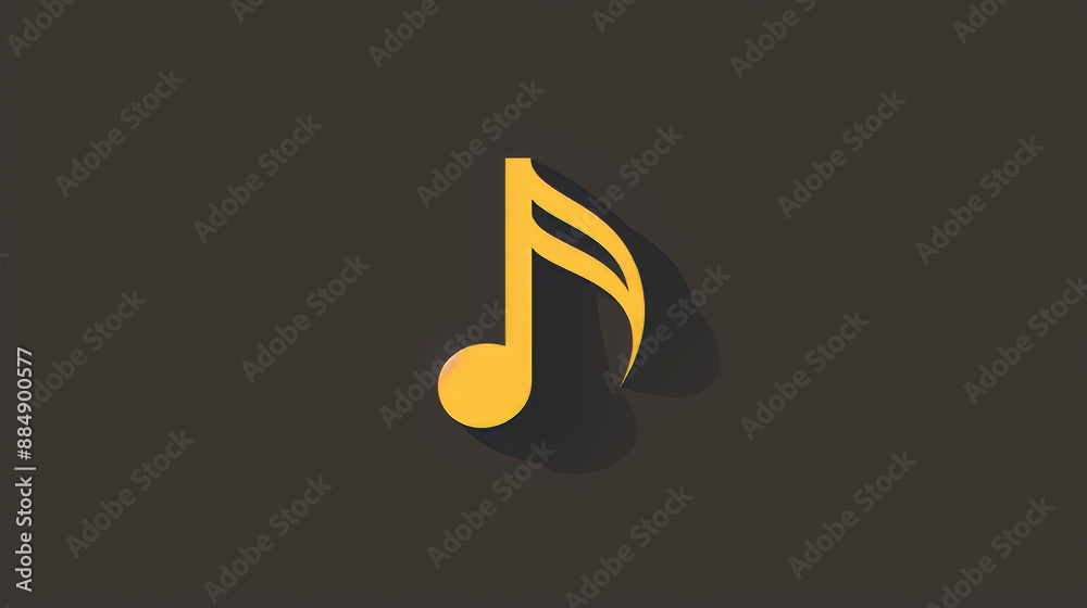 A simple icon of a musical note. It's a vector illustration, making it easy to resize without losing quality.