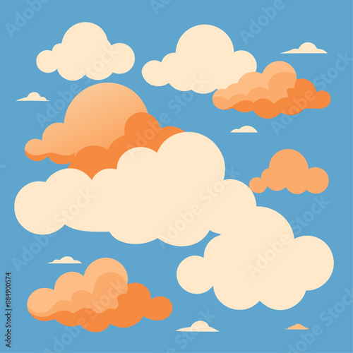 In the sky, there are different types of clouds that exist